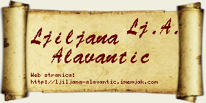 Ljiljana Alavantić vizit kartica